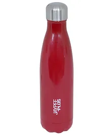 Jaypee Plus Alpha Stainless Steel Long Hours Hot and Cold Water Bottle for School, Leakproof, Rust free Steel Bottle -500 ml , Cherry