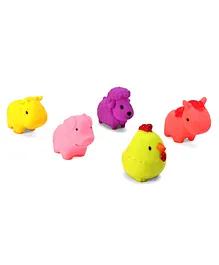 Ratnas Squeezy Farm Animals Bath Toys Pack of 5 - Multicolor