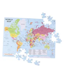 Ratnas World Map Jigsaw Puzzle Multicolour - 108 Pieces