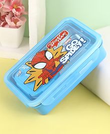 Spider Man Steel Lock & Seal  Lunch Box with Spiderman Print - Blue