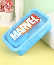 Marvel Steel Lock & Seal  Lunch Box with Text Print - Blue