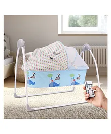 R for Rabbit Lullabies The Auto Swing Baby Cradle - Blue