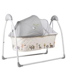 R for Rabbit Lullabies The Auto Swing Baby Cradle with Remote Controller - Cream