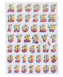 Sticker Bazaar A4 Alphabet Foam Sparkle  Sticker - Multicolour