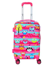 D Paradise Hard Case Trolley Bag Owl Print - 20 Inches