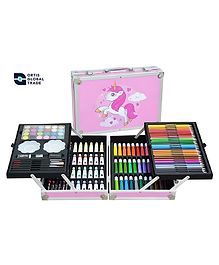 Ortis Artist Unicorn Color Box with Multiple Coloring Kit-Pink ( Design May Very )