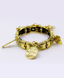 Milyra Cent Coin  Embellished   Bracelet - Golden