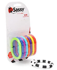 Sassy Ring O LinksRattle - White Multicolor