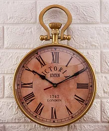 Ximdeco Gold Metal Vintage Vintage Wall Clock