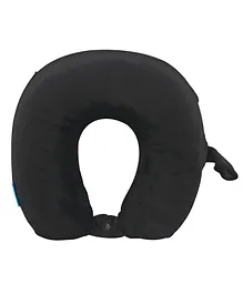 Anomeo Travel Memory Foam Neck Pillow Multipurpose, Comfortable Travel Pillow Great for Long Road Trips and Flights (Black)