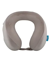 Anomeo  Ergonomic Memory Foam Travel Pillow - Comfortable Memory Foam Pillow with Soft Cover, Excellent Head, Spine and Neck Support - Light Grey Pillow