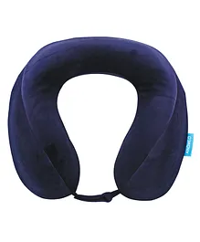 Anomeo  Ergonomic Memory Foam Travel Pillow - Comfortable Memory Foam Pillow with Soft Cover, Excellent Head, Spine and Neck Support -Navy Pillow