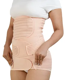 AZAH Postpartum Belt 3-in-1 Shaping & Support Pregnancy Belts Abdominal Belt (Beige)