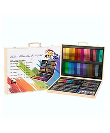 Sanjary 251 PCS Wooden Box Coloring Art  Set for Kids -Multicolors