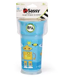 Sassy Insulated Cup Robot Print Blue - 266 ml