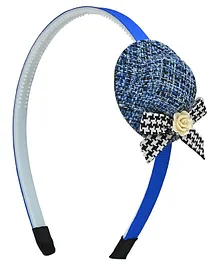 Asthetika Cap & Bow Applique Detailed Hair Band  - Blue
