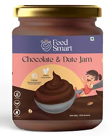Feed Smart Chocolate & Date Jam | Vegan | Pure Dates | No Sugar | No preservatives | No artificial colours or flavours | 100% Natural | 225g | Pack of 1