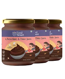 Feed Smart Chocolate & Date Jam | Vegan | Pure Dates | No Sugar | No preservatives | No artificial colours or flavours | 100% Natural | 225g | Pack of 3