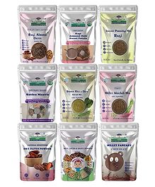 TummyFriendly Foods CertifiedOrganic Baby Food For Toddlers 1+ Year, Dry Fruits Powder for Baby Kids Cereal (500 g, Pack of 9, 12+ Months)