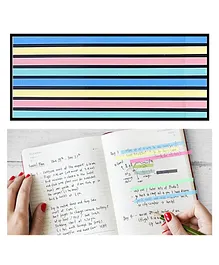 kunya Color Highlighter Clear Transparent Translucent Waterproof See Through Post It Adhesive Aesthetic Small PET Plastic Sticky Notes Pads Tabs Flags Sets for Tracing Stuffs Book Annotation Pack of 1