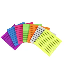 kunya Transparent Memo Sticky 50 Sheets PET Note Paper Daily to Do It Check List Paperlaria School Stationery Sticky Notes with Line Designed (Multicolor)