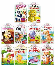 Baby Animal Story Board Books Pack of 10 - English