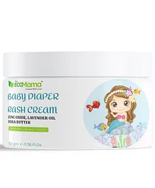 The Eco Mama Baby Rash Cream (50 ml)| Prevents DIapar & Cloth Rashes | Vegan, Toxin Free, Sensitive Skin Friendly