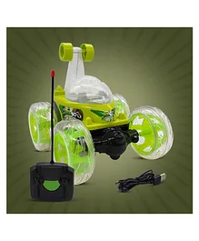 NHR Ben 10 Remote Control Rechargeable Acrobatic 360 Degree Twisting Stunt Car With Music & Lights - Green