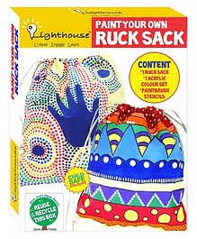 Lighthouse Paint Your Own Rucksack DIY Kit - Multi Color