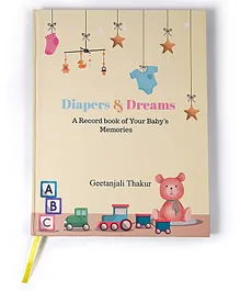 Diapers & Dreams, A Record Book of Your Baby's Memories 1st Year Baby Journal Best Gift for Baby Shower and New Moms Pregnancy to Baby Journey Book Baby Milestone Book