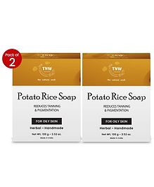 TNW The Natural Wash Set of 2 Handmade Potato Rice Soap For Oily Skin - 100g Each