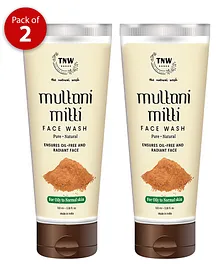 TNW The Natural Wash Set Of 2 Multani Mitti Face Wash For Oily Skin - 100ml Each