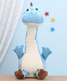 Aarohi Toys Dancing Angry Dino Musical Soft Toy Blue - Height 32 cm