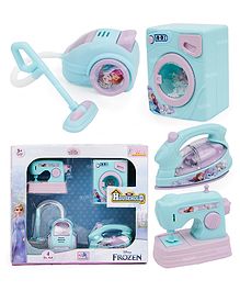 Fiddlerz Toys Frozen Theme  for Kids Girls Boy Piece Battery Operated Household Set-Iron Box, Washing Machine, Vacuum Cleaner, Sewing Machine