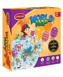 Sterling World Map Jigasw Puzzle - 73 Pieces