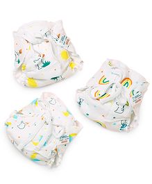 SuperBottoms First Love DryFeel Langot for Newborn Baby | 100% Cotton Padding | Muslin | Pack of 3 | 5-10kgs