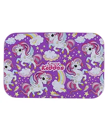 Smily Kiddos Brunch Steel Lunch Box Unicorn Theme - Purple