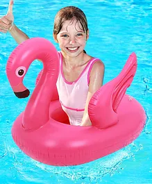 Sanjary Inflatable swimming tube swan shape for kids color & design may vary