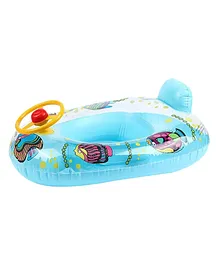 Sanjary inflatable baby float boat with steering for kids color & design may vary