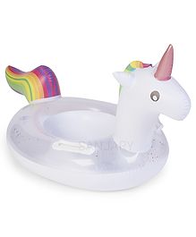 Sanjary Inflatable handle swimming tube unicorn shape for kids color & design may vary