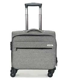 NOVEX Kiosk Soft Sided Laptop Overnighter Bag | Laptop Roller Case | Cabin Luggage | Business Trolley Bag - Grey
