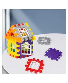 VGRASSP DIY Colorful House Building Blocks Set Toy For Kids With Windows - Make Your First House - Imagine, Create, Fun And Learn Toy - Design of Window As Per Stock (40+ Blocks & 8 Windows)