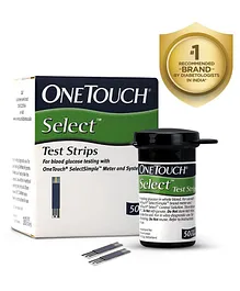 Onetouch Select Test Strips | Pack Of 50 Strips |For Use With Onetouch Select Simple Glucometer