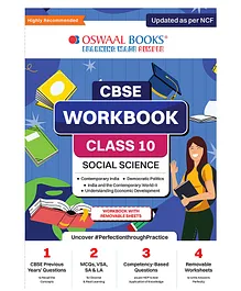 Oswaal CBSE Workbook | Social Science | Class 10 | Updated As Per NCF | For Better Results | For 2024 Exam