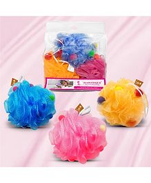 Majestique Loofas with Active Spheres, 55g Body Wash Sponge Perfect  Cleanse and Bath Scrubber - 3Pcs Multicolor