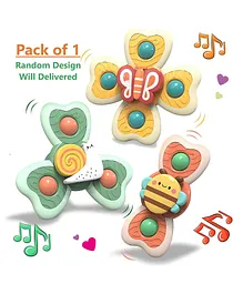 ADKD Butterfly Spinners Toy Waterproof Suction Cup Spinning Top Rotating For Boys Girls Pack of 1-(Random Design)