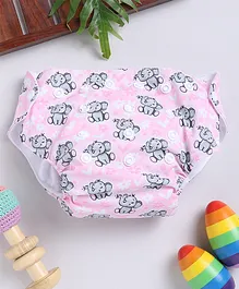 Royal brats Reusable diaper little elephant print-Pink