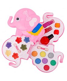 Fiddlerz Kids Makeup Kit for Girls Princess Real Washable Cosmetic Pretend Play Toys Safe & Non-Toxic (Elephant Shape)