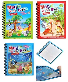 YAMAMA Magic Water Painting Book For Kids With Magical Water Doodle Pen   (Pack of 3  Design May Vary)