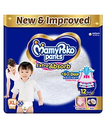 MamyPoko Extra Absorb Pants Style Diapers Xtra Large - 30 Pieces
